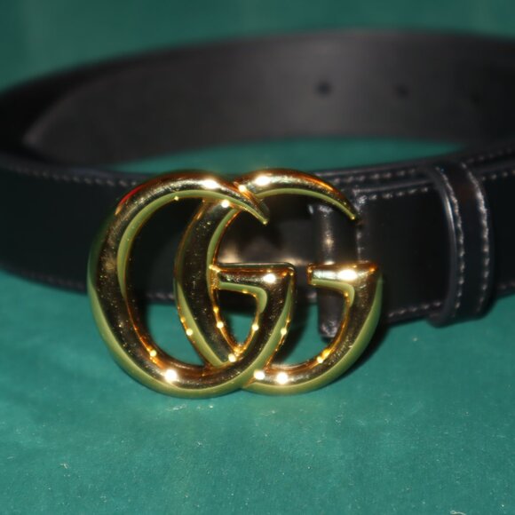 Gucci Accessories - Gucci 2015 Re-Edition Wide Black Leather Belt Pre-Loved. 30